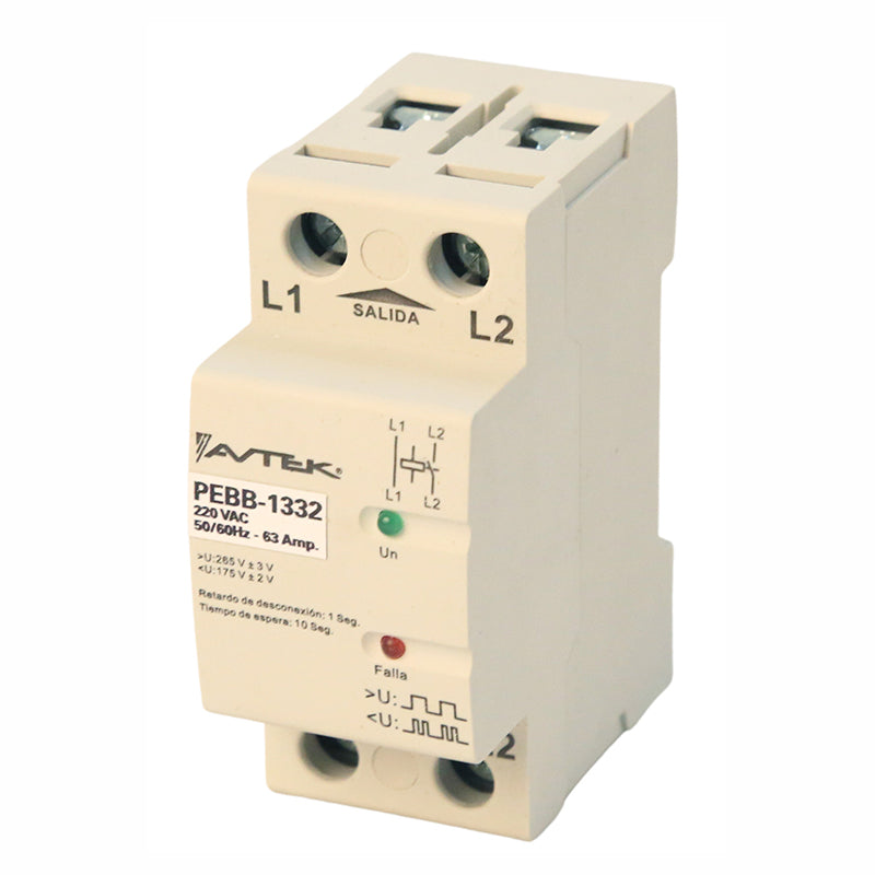 Protector de voltaje 13,5 kW 63 A 92 J 220 V Avtek