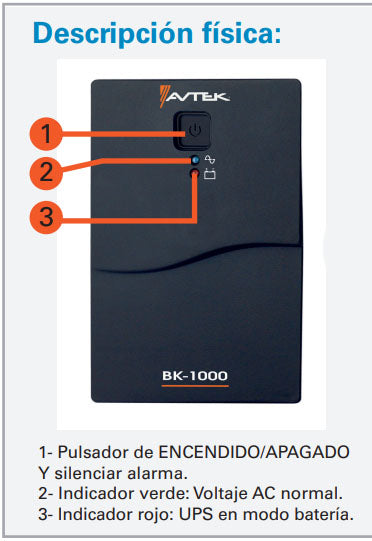 UPS 8-outlet for electrical and electronic equipment 1,000 VA 500 W 4 A 120 V 60 Hz