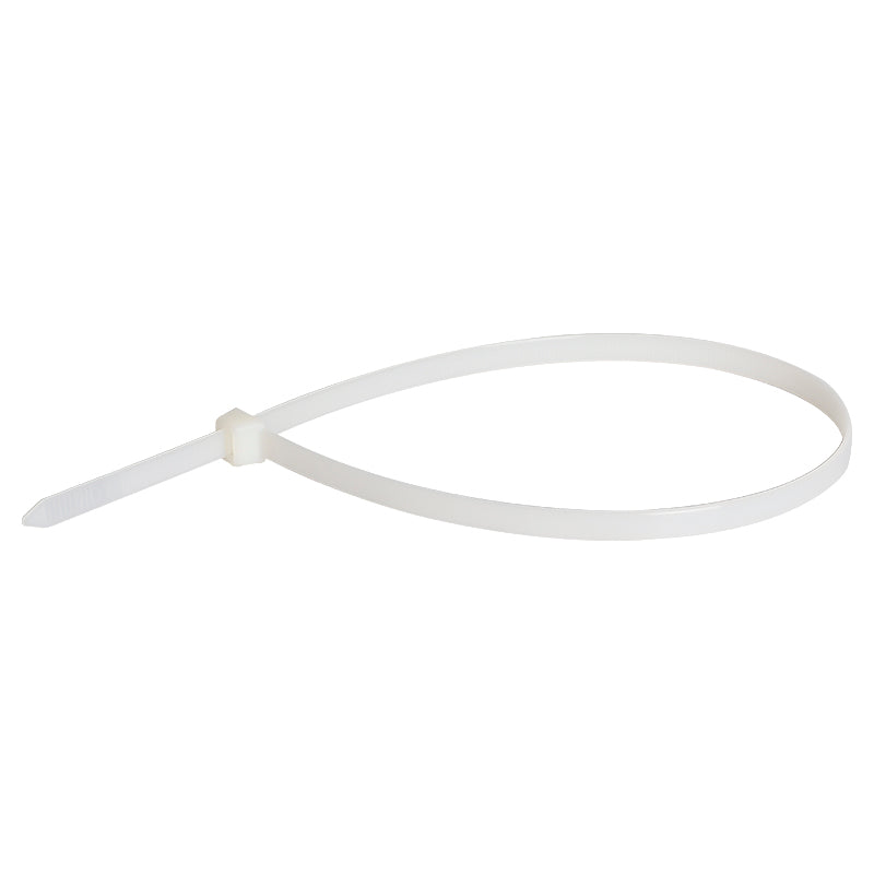18" white plastic cable ties 20 pcs