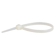 4" white plastic cable ties 100 pcs