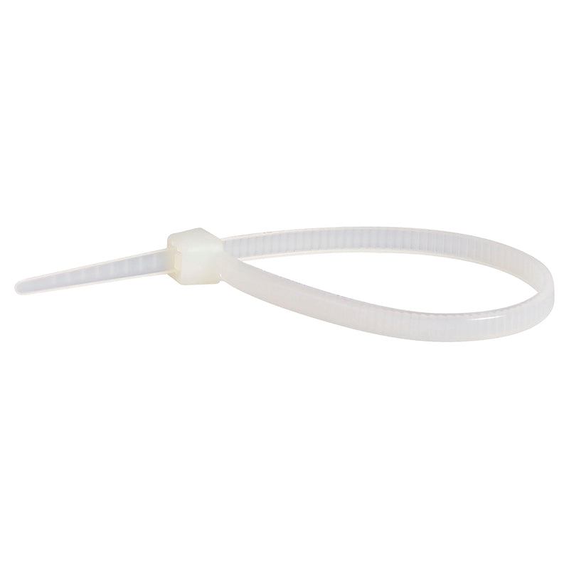 Amarra plástica 6" blanca 100 uds