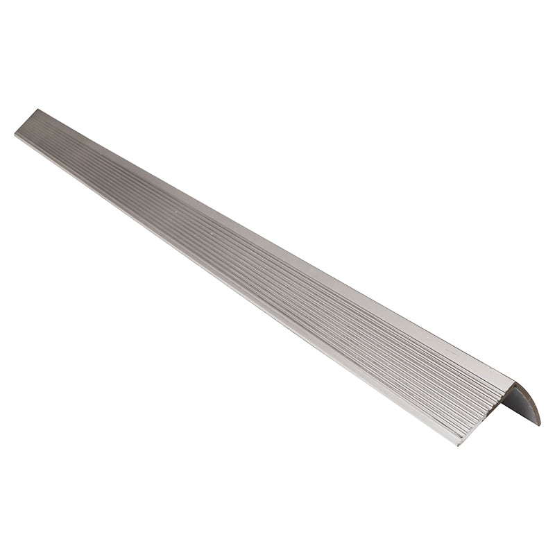 Moldura borde escalera aluminio plata 3 m
