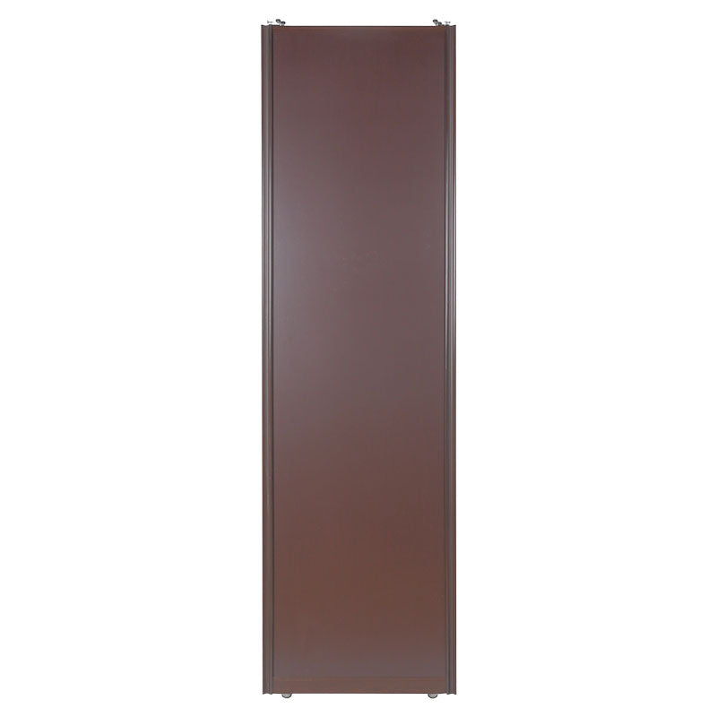 Contemporary sliding aluminum and melamine closet door 203 x 64 cm 35 mm walnut