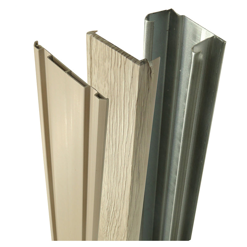 Kit de riel para puerta corrediza pvc y metal Contemporary 6,5 x 180 cm 3 mm avellana