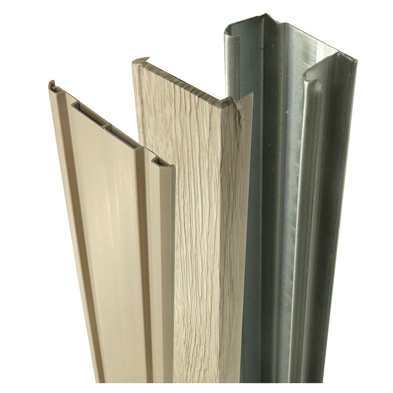 Kit de riel para puerta corrediza pvc y metal Contemporary 6,5 x 240 cm 3 mm avellana