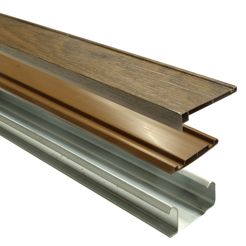 Kit de riel para puerta corrediza pvc y metal Contemporary 6,5 x 180 cm 3 mm volcano