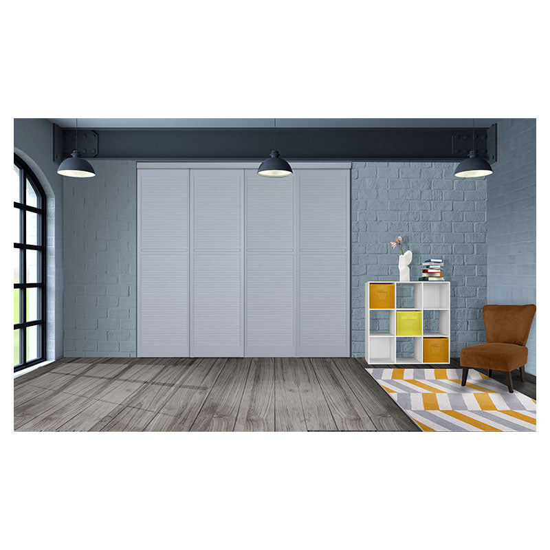 Contemporary white PVC sliding closet door 200 x 55 cm 30 mm