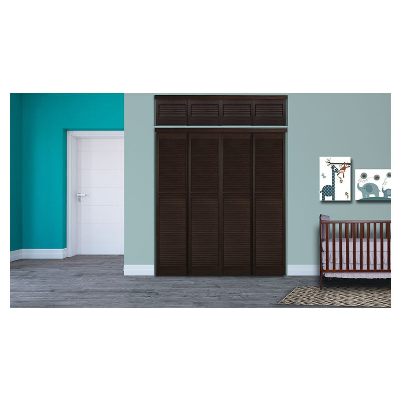 Contemporary sliding PVC valise closet 40 x 50 cm 30 mm brown