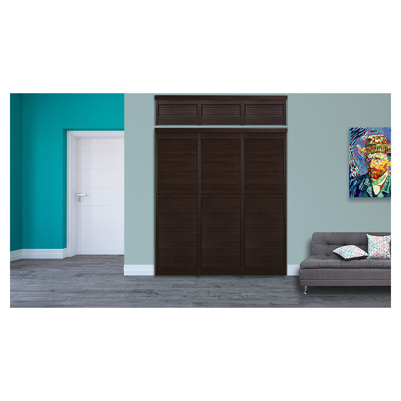 Sliding Contemporary PVC Closet Valise 40 x 60 cm 30 mm coffee