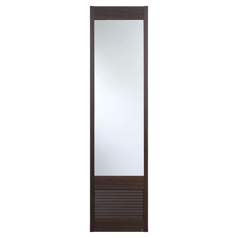 Contemporary sliding PVC closet door with mirror 200 x 50 cm 30 mm coffee