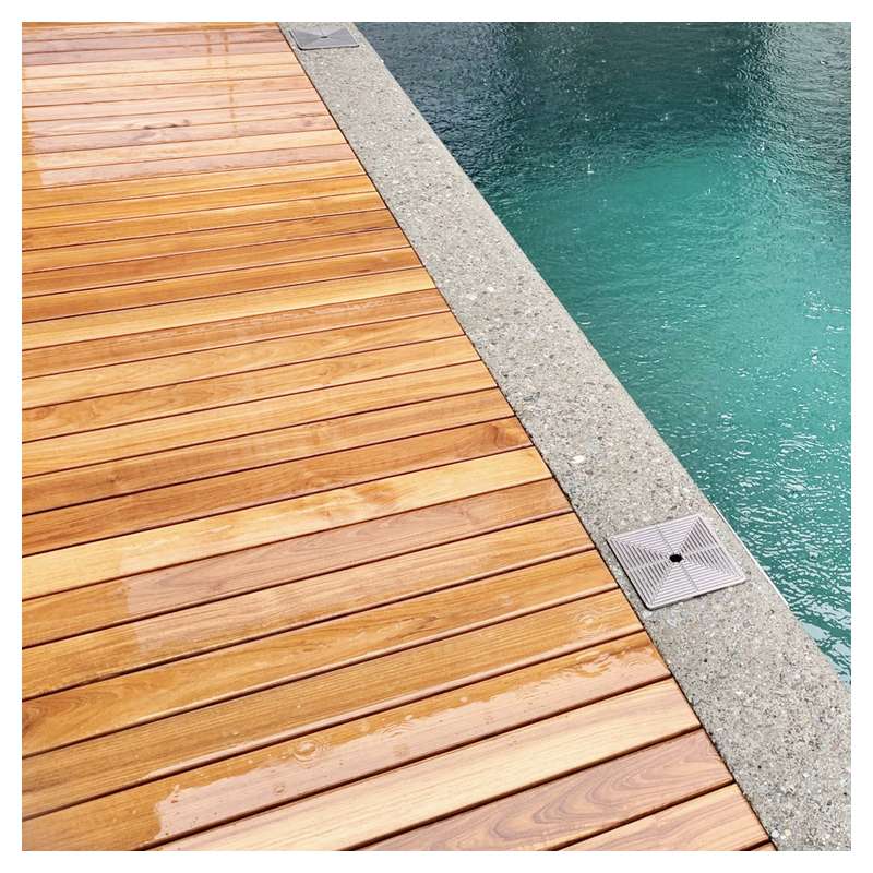 Piso deck teca natural 9 x 60 cm 19 mm
