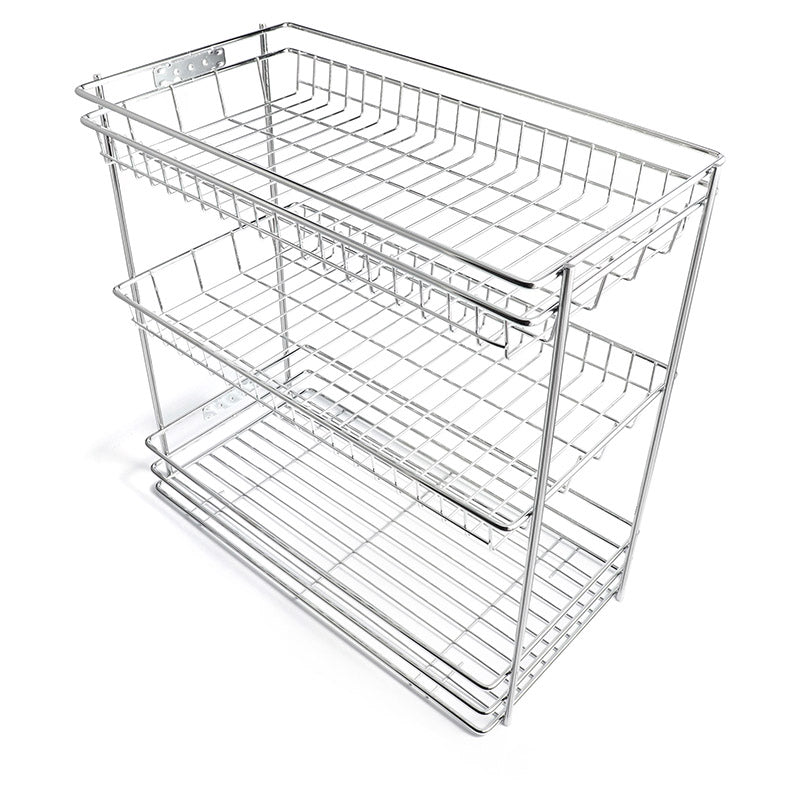 Cesta de cajón con rejilla para botellas 30 cm