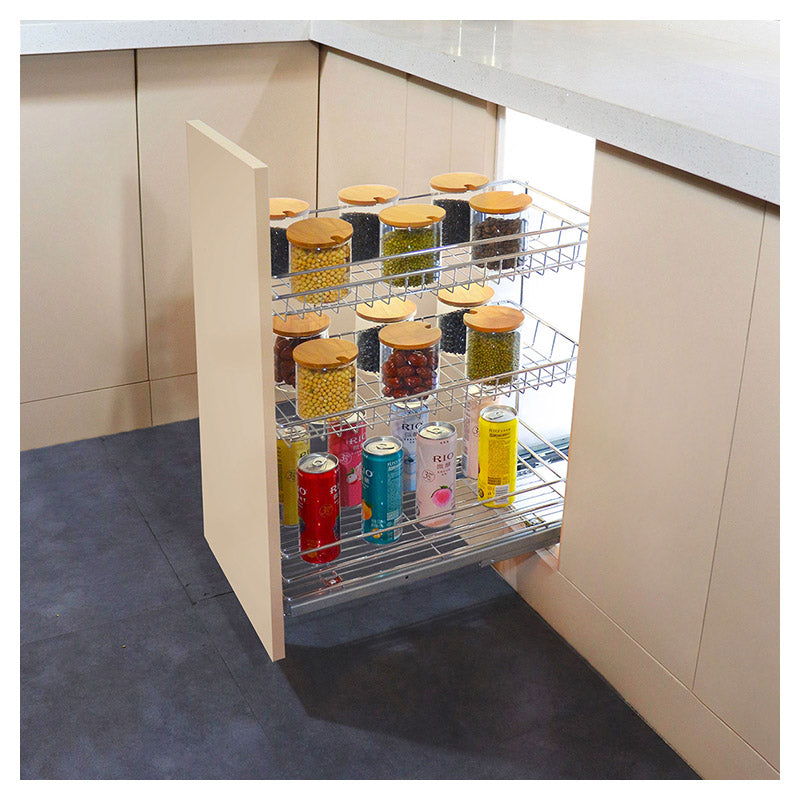 Cesta de cajón con rejilla para botellas 30 cm