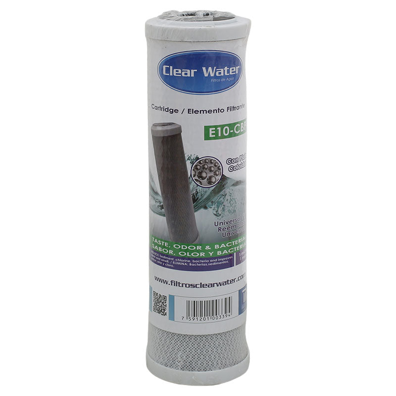Elemento filtrante carbón activado premium y plata coloidal
