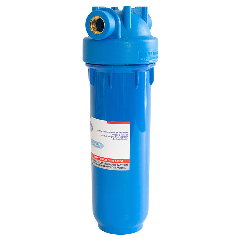 Polypropylene and Microban filter includes depressurization button