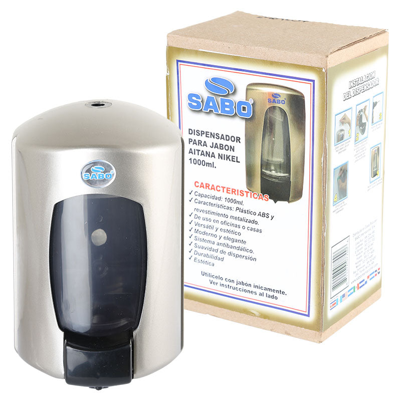 Nickel-plated soap dispenser 1,000 ml