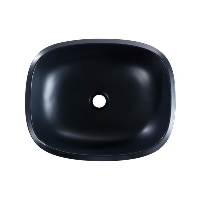 Lavamanos Cascade Vessel rectangular sobreponer negro mate