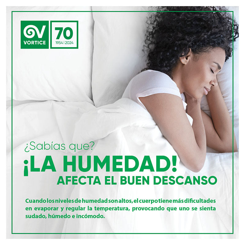 Deshumidificador portátil 0,7 Litros Vortice cubre hasta 12 m2