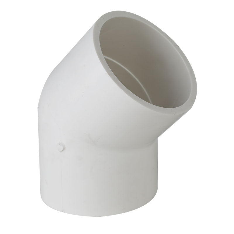 Codo 45° sanitario PVC 2"