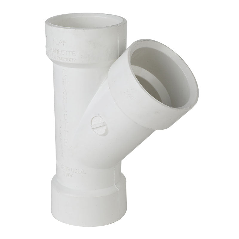 PVC Sanitary Wye 1 1/4"