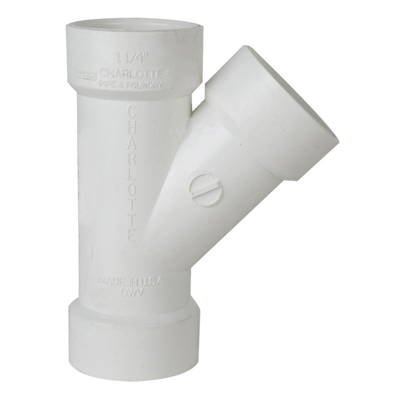 PVC Sanitary Wye 1 1/4"