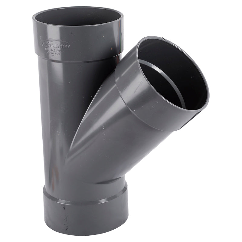 Thin-wall sanitary wye 4"