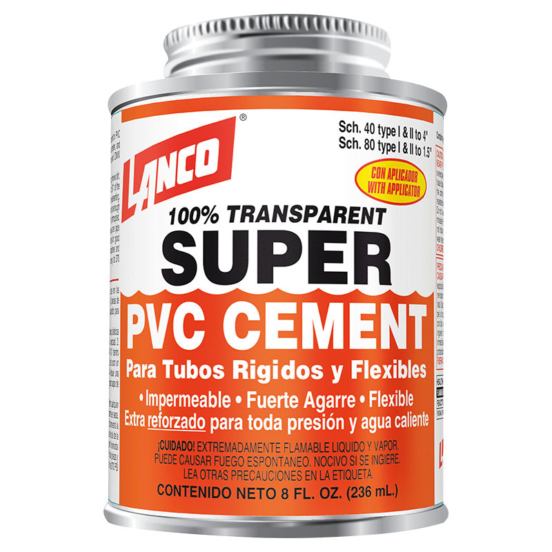 Super PVC Cement Clear 8 fl oz (236 ml)