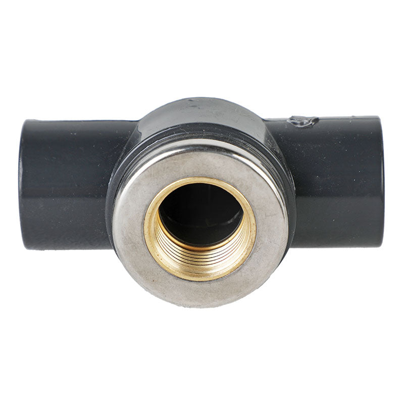 PVC SCH80 Tee 12 mm 1/2" with metal insert