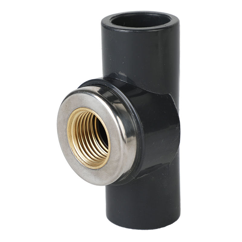 PVC SCH80 Tee 12 mm 1/2" with metal insert