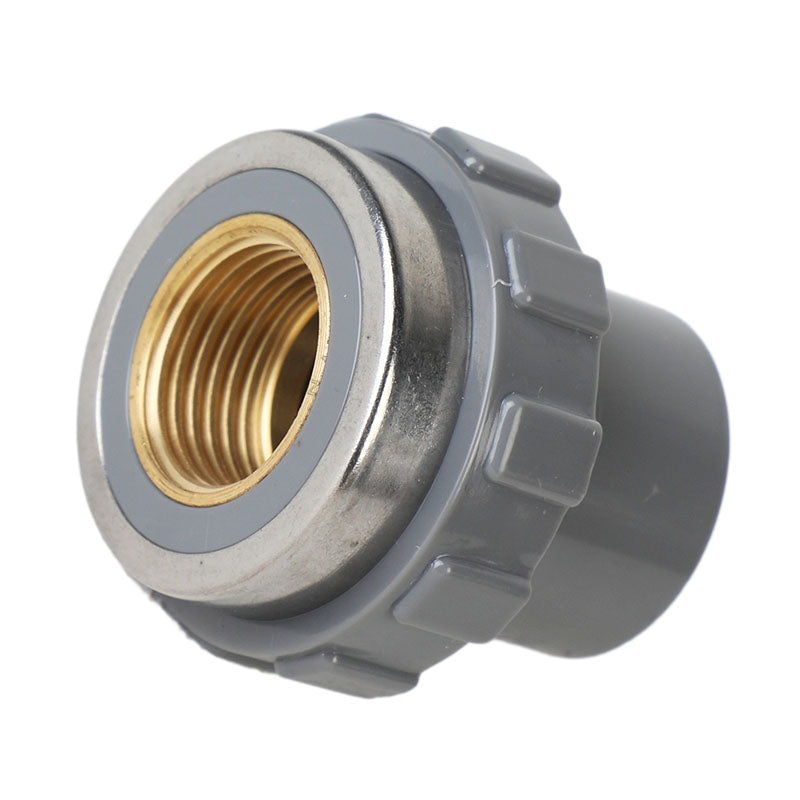 Unión PVC SCH80 12 mm 1/2" con inserto metálico