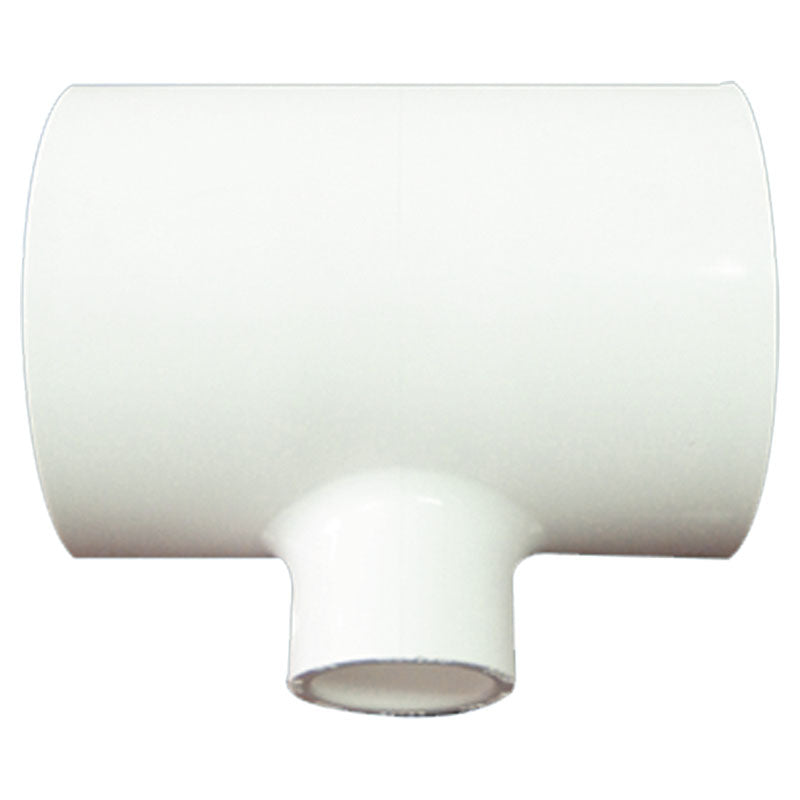 PVC SCH40 Reducing Tee 1" x 1/2"