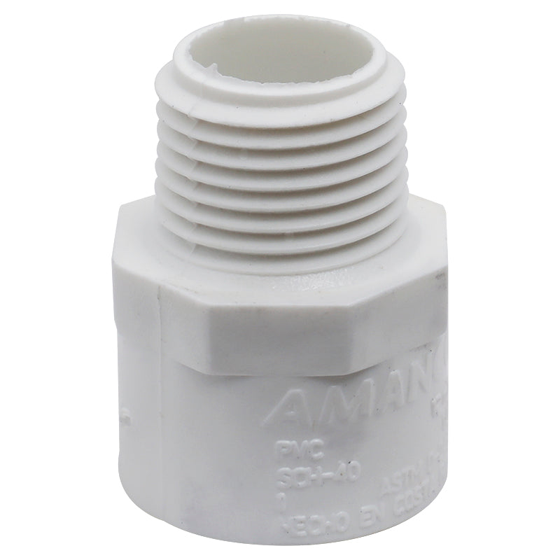 Adaptador macho PVC SCH40 1/2"