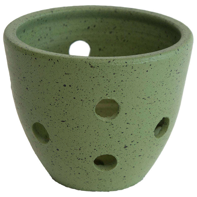 Ceramic orchid pot 14 cm assorted colors