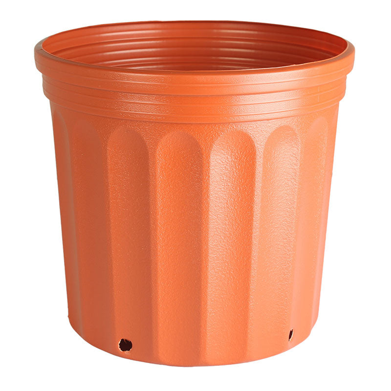 Maceta plástica redonda terracota de 25 x 23 cm
