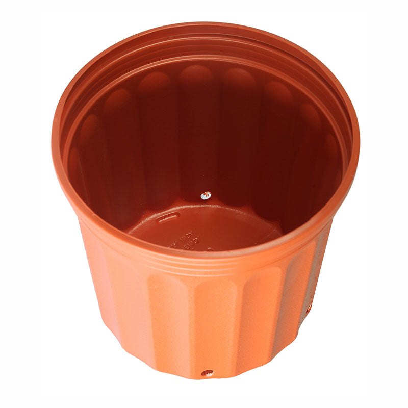 Maceta plástica redonda terracota de 25 x 23 cm