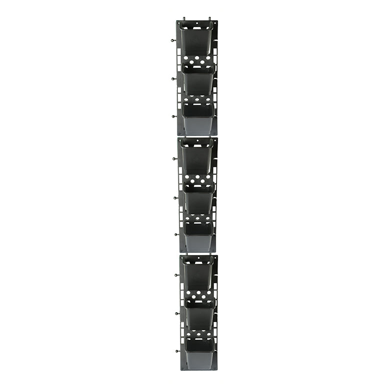 Jardín vertical plástico 47 x 47 x 13 cm negro