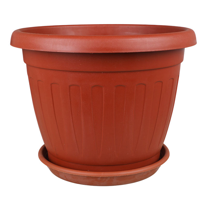 Bombay resin pot 33 x 42 cm terracotta includes saucer