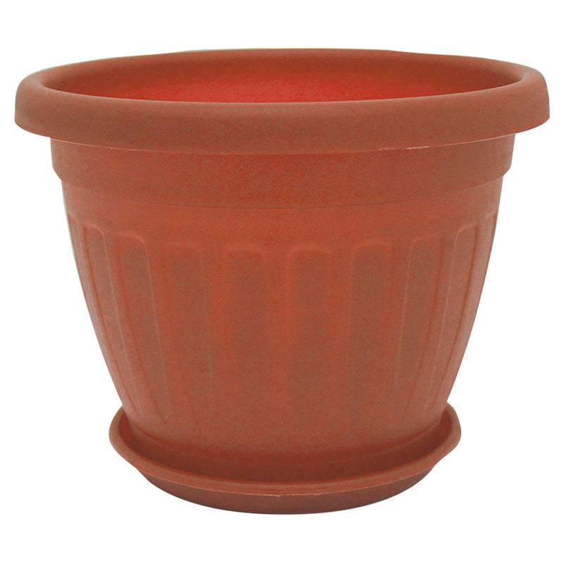 Bombay resin pot 33 x 42 cm terracotta includes saucer