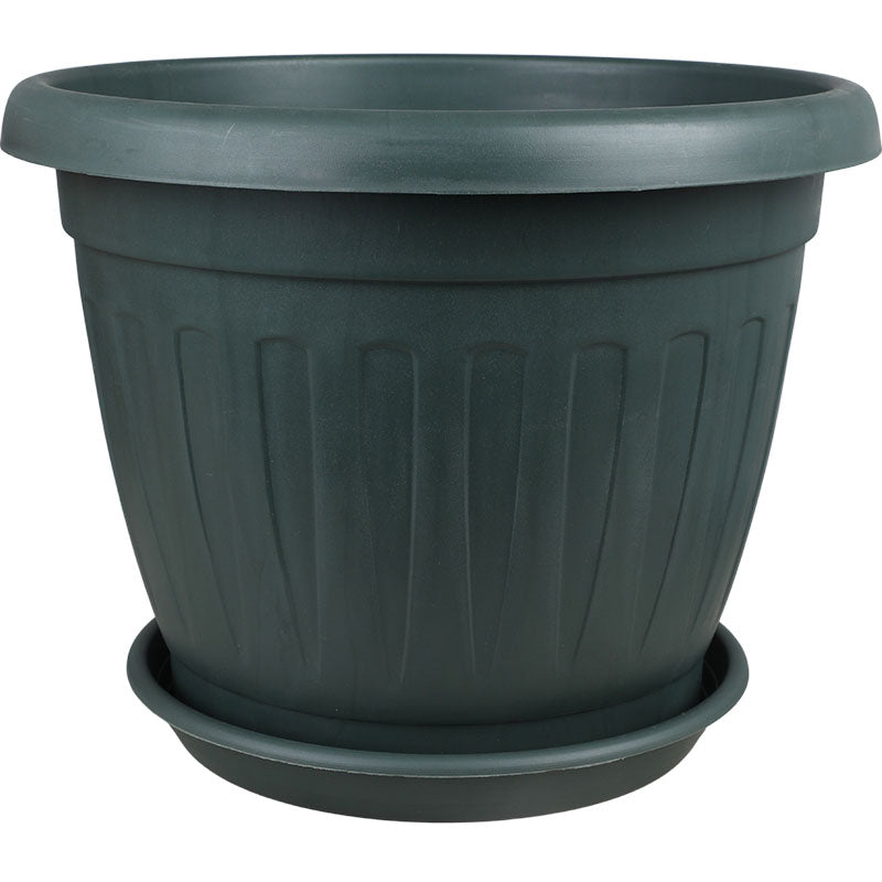 Bombay resin pot 33 x 42 cm green includes saucer