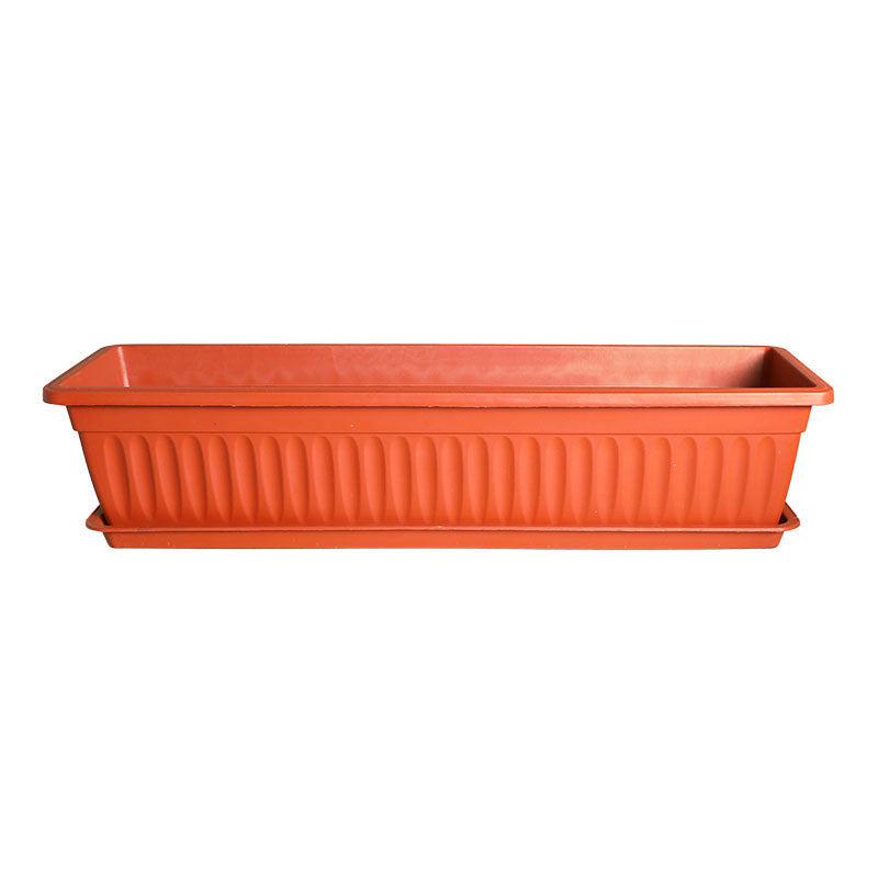 Maceta Surat resina 21 x 70 x 16 cm terracota incluye plato