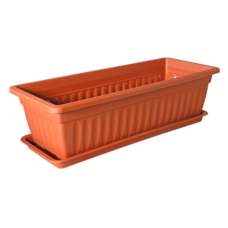 Maceta Surat resina 21 x 50 x 16 cm terracota incluye plato