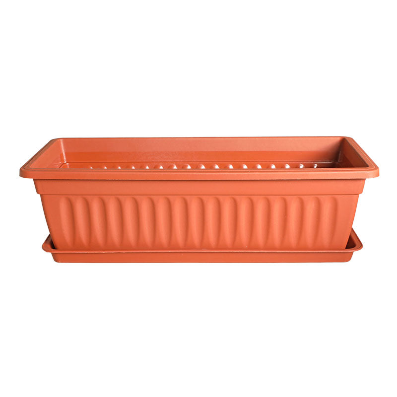 Maceta Surat resina 21 x 50 x 16 cm terracota incluye plato