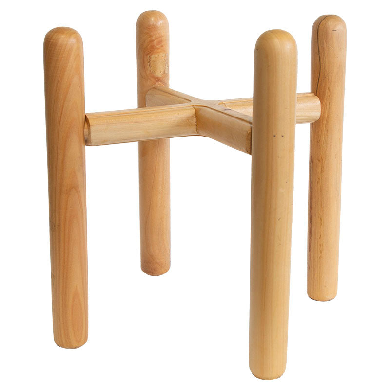 Base para macetas madera acabado natural