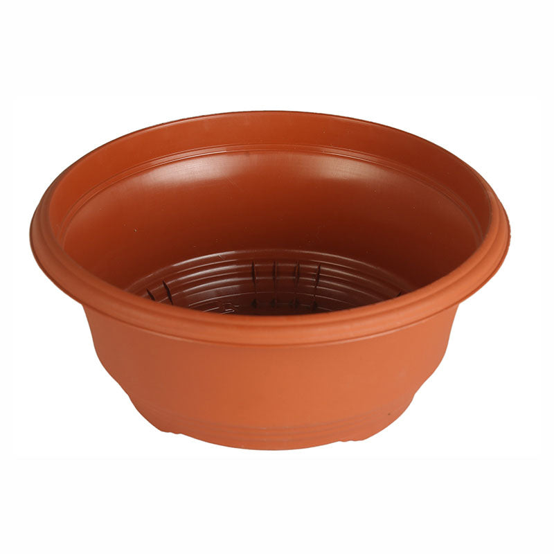Maceta bowl terracota plástica 20 x 10 cm