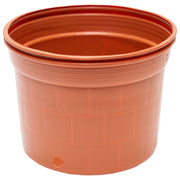 Round plastic terracotta pot 15 x 15 cm