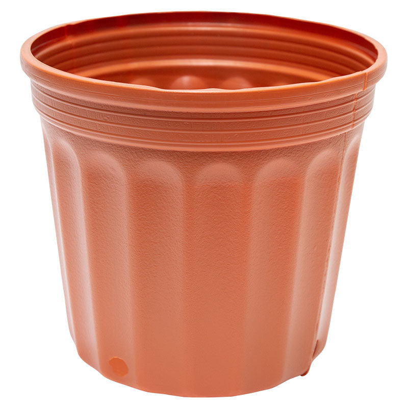 Maceta redonda plástica terracota 20 x 20 cm
