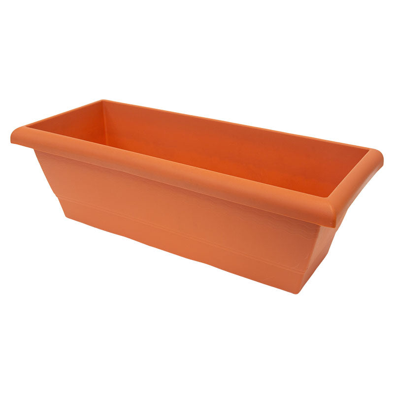 Rectangular plastic planter #2, terracotta