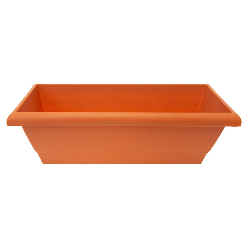 Rectangular plastic planter #2, terracotta