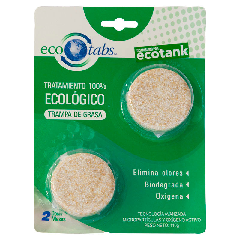 Tratamiento para trampa de grasa 100% ecológico 110 g Ecotabs