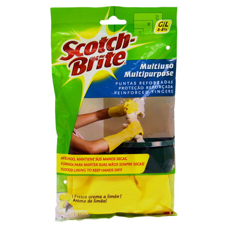 Guante multiusos látex afelpado talla L